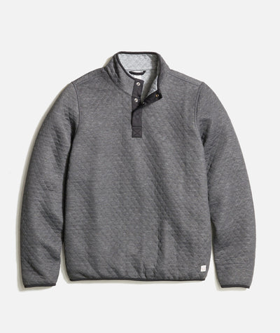 Men's Reversible Corbet Pullover in Charcoal/Mid Heather Grey