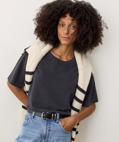 Sadie Vintage Slub Oversized Tee