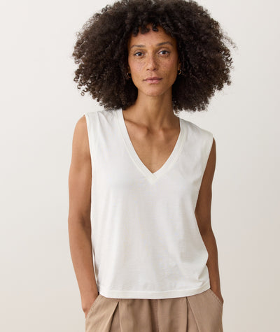 Pima Tissue V-Neck Tank