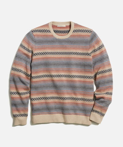 Reed Jacquard Crew Sweater