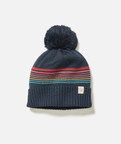 Archive Stripe Pom Beanie