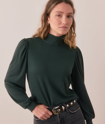 Lexi Puff Sleeve Turtleneck