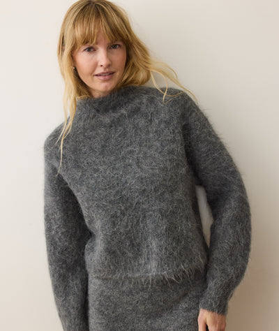 Suri Alpaca Mock Neck Sweater