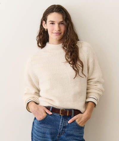 Suri Alpaca Mock Neck Sweater
