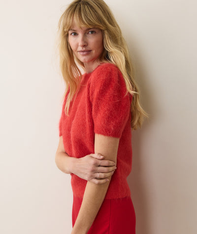 Suri Alpaca Puff Sleeve Sweater