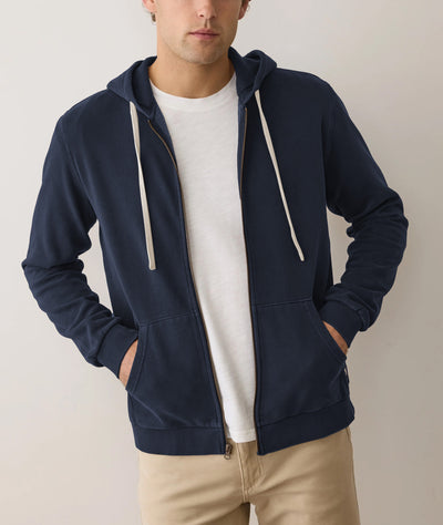 Men's Cloud 9 Fleece Full Zip Hoodie in Mood Indigo