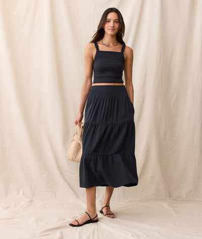 Corinne Double Cloth Maxi Skirt