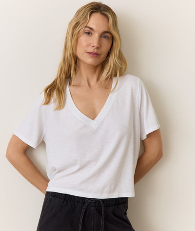 Boyfriend V-Neck Crop