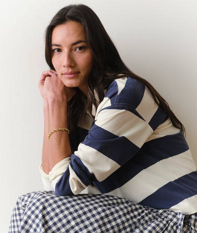 Luxe Sueded Polo Tee