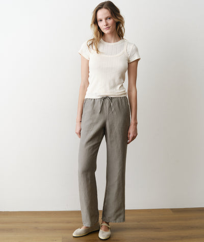Linen Drawstring Pant