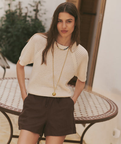 Linen Drawstring Short