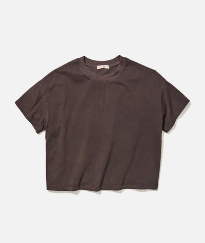Women's Luxe Sueded Tee in Coffee
