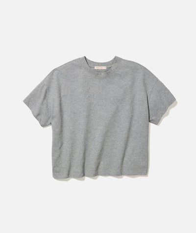 Women's Luxe Sueded Tee in Heather Grey