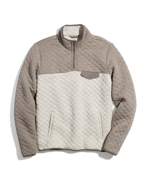 Corbet Layer Pullover Colorblock in Marine Oatmeal – Heavyweight