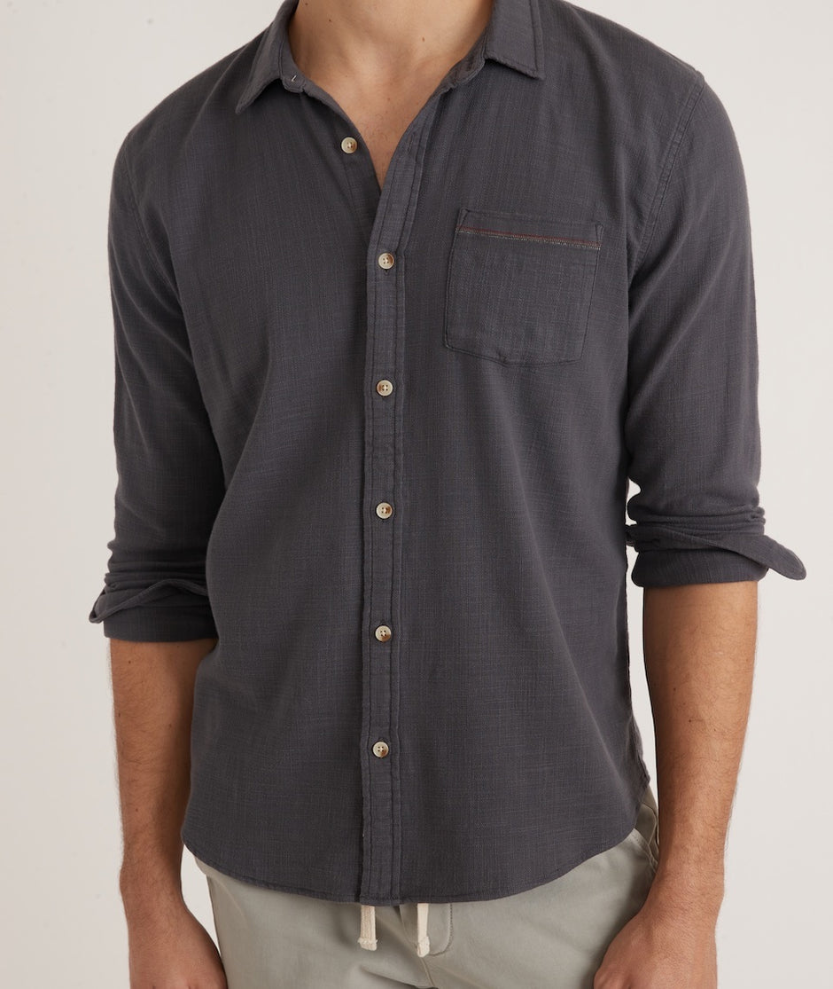 Long Sleeve Classic Stretch Selvage Shirt in India Ink