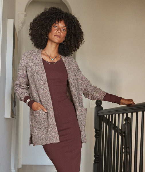 Cabin Cardigan in Warm Multi Heather – Marine Layer