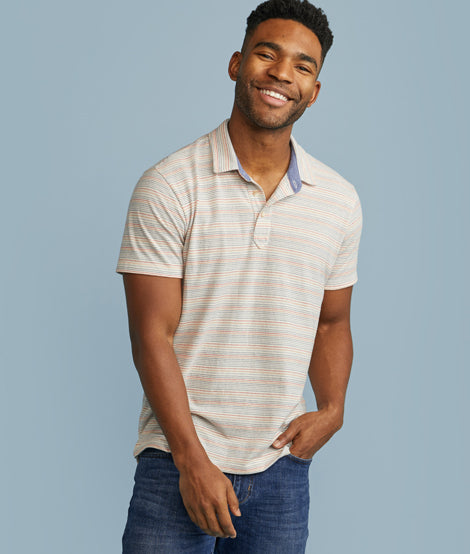 Re-Spun Polo in Multi Stripe