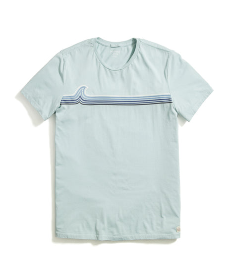 Signature Crew Graphic Tee in Icy Morn Wave