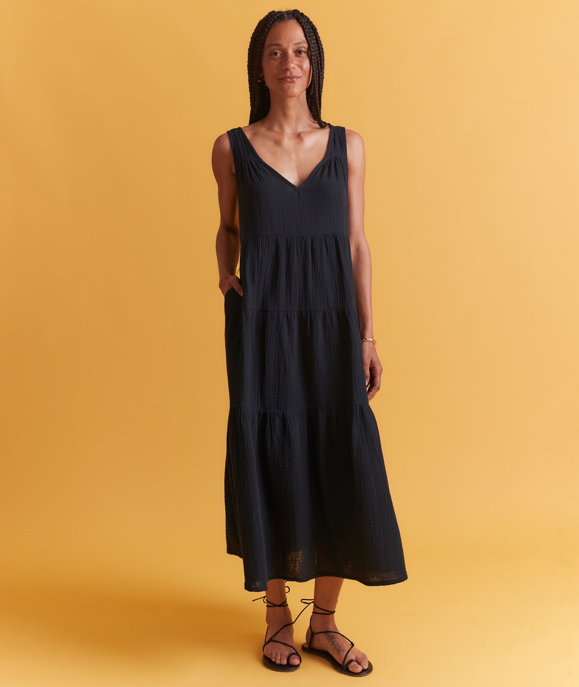 Corinne Double Cloth Maxi Dress