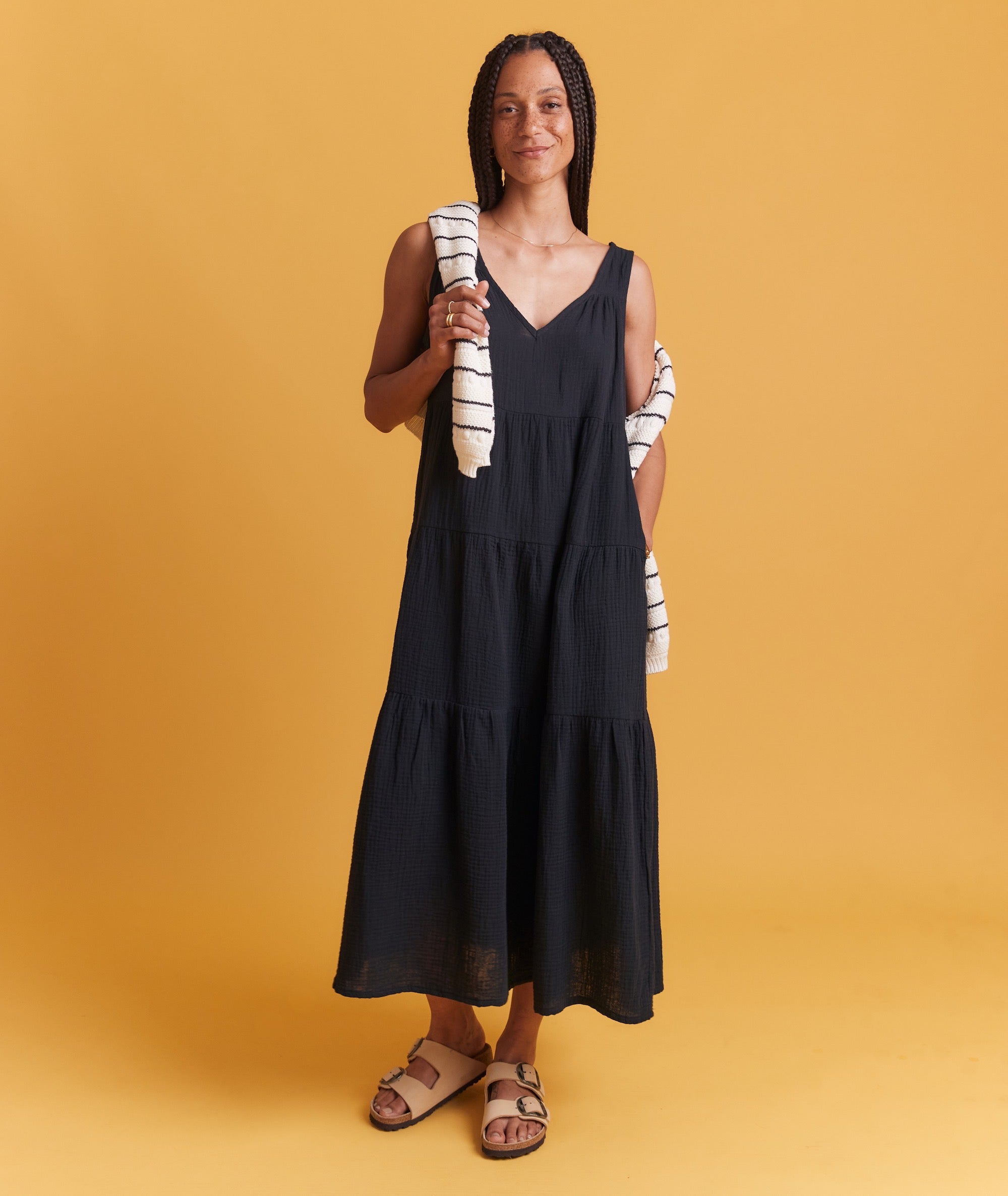 Corinne Double Cloth Maxi Dress