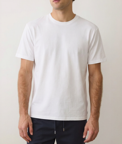 Men's Luxe Jersey Relaxed Tee in Bright White