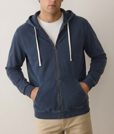 Men's Cloud 9 Fleece Full Zip Hoodie in Mood Indigo