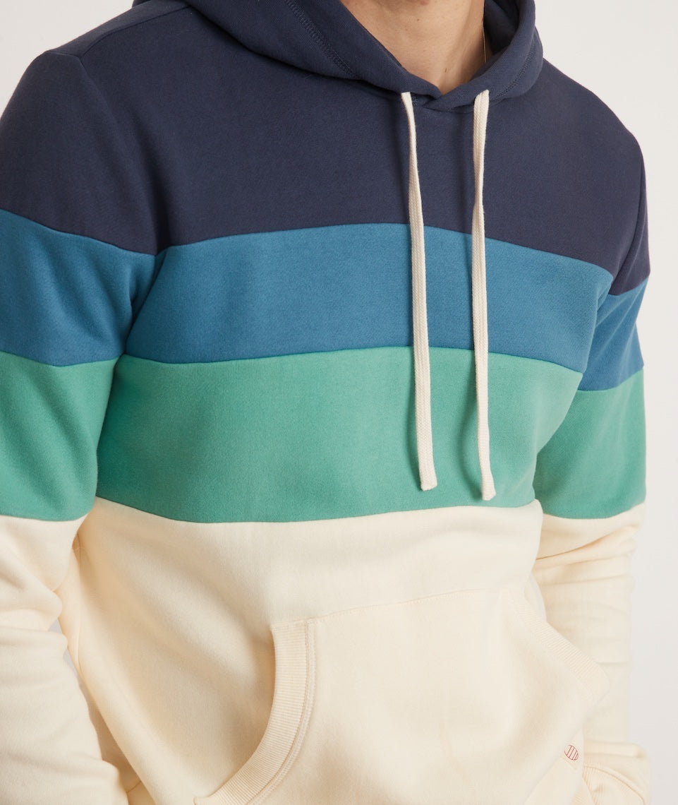 Color block cut and sew hoodie discount
