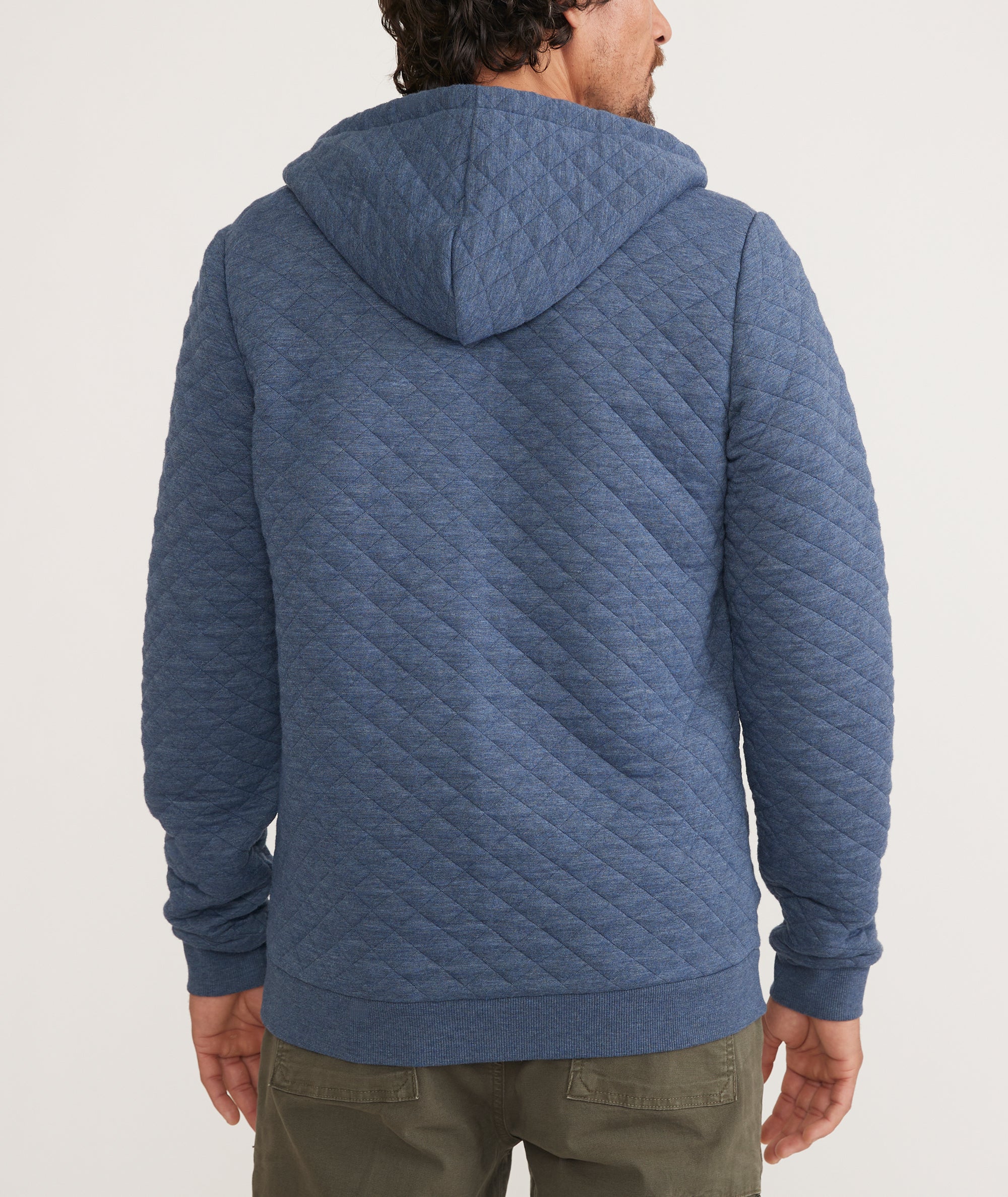 Marine Layer Men's Corbet Quilted Full Zip-Hoodie