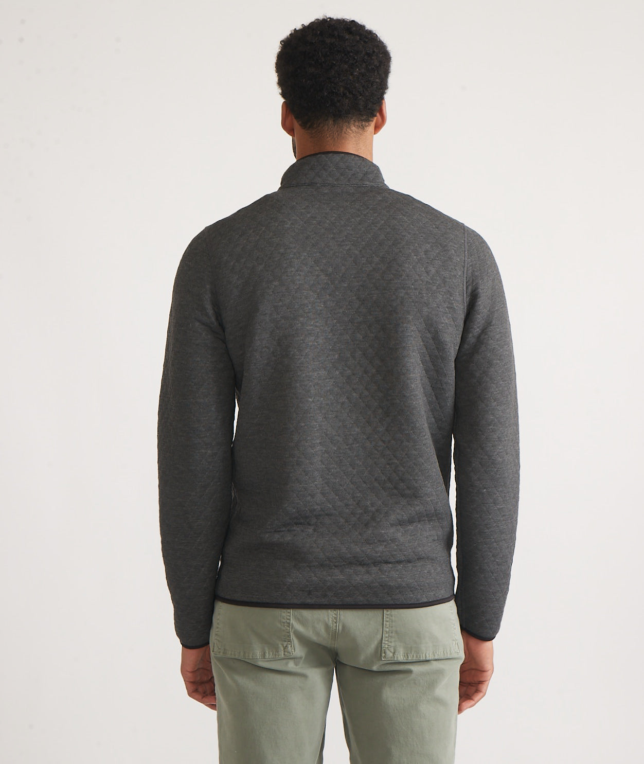 Men's Reversible Corbet Pullover in Charcoal/Mid Heather Grey