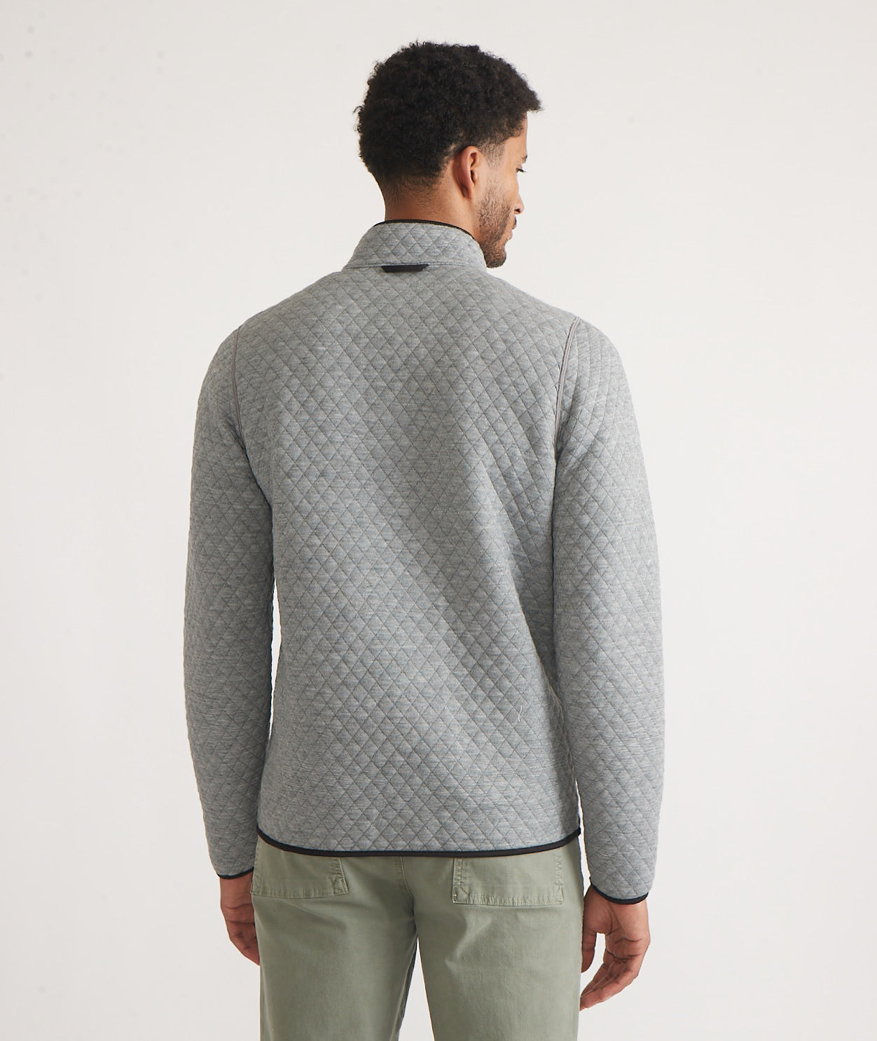 Men's Reversible Corbet Pullover in Charcoal/Mid Heather Grey