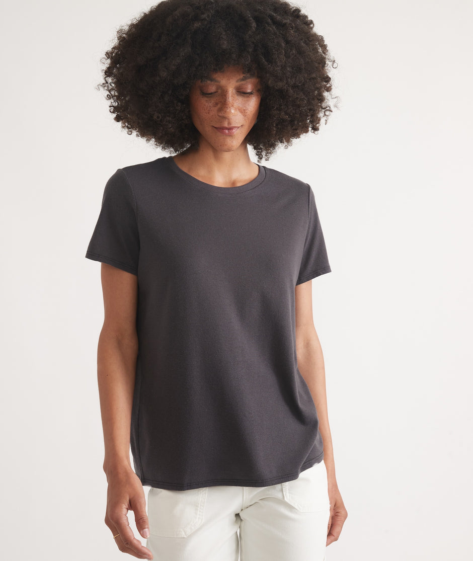 Women's Re-Spun Signature Crew in Faded Black