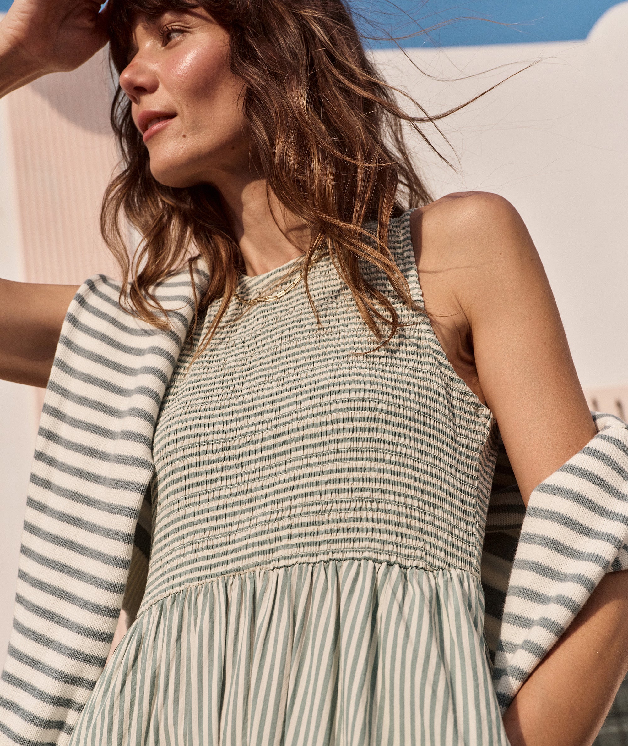 Darcy Poplin Smocked Dress Marine Layer Darcy Poplin Smocked Dress Marine Layer