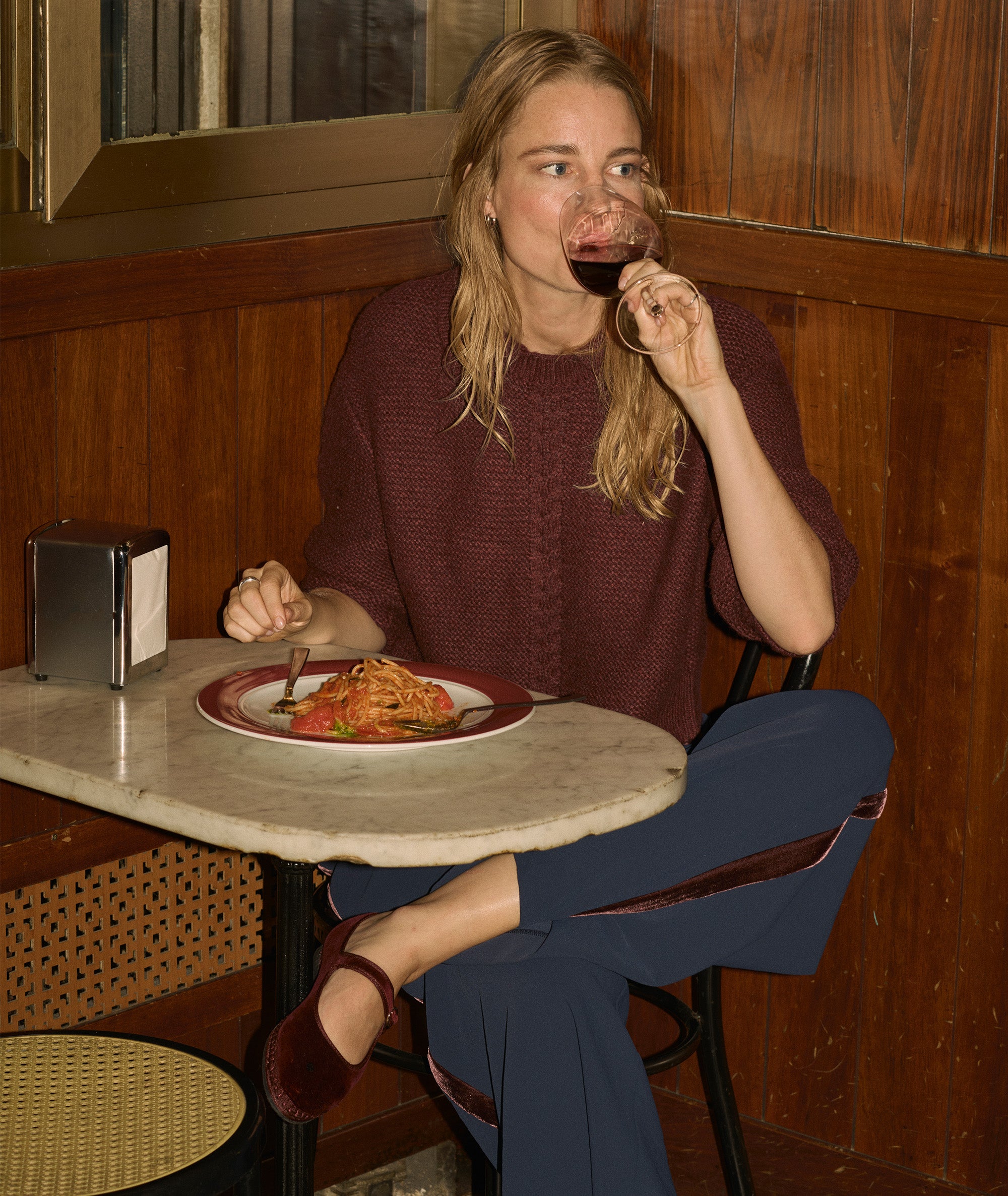 Everly Cable Knit Sweater Polo