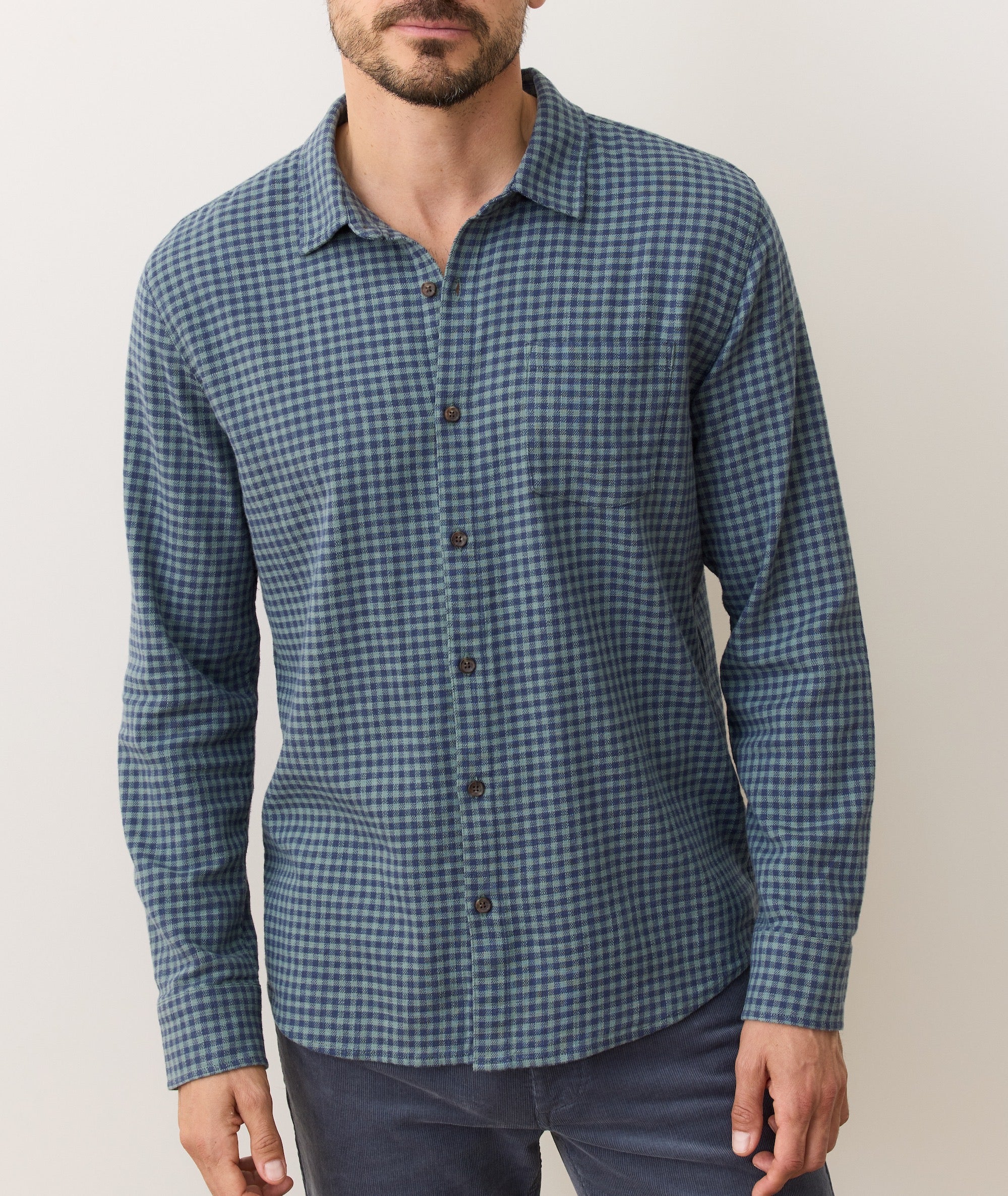 Stretch Selvage Long Sleeve Shirt