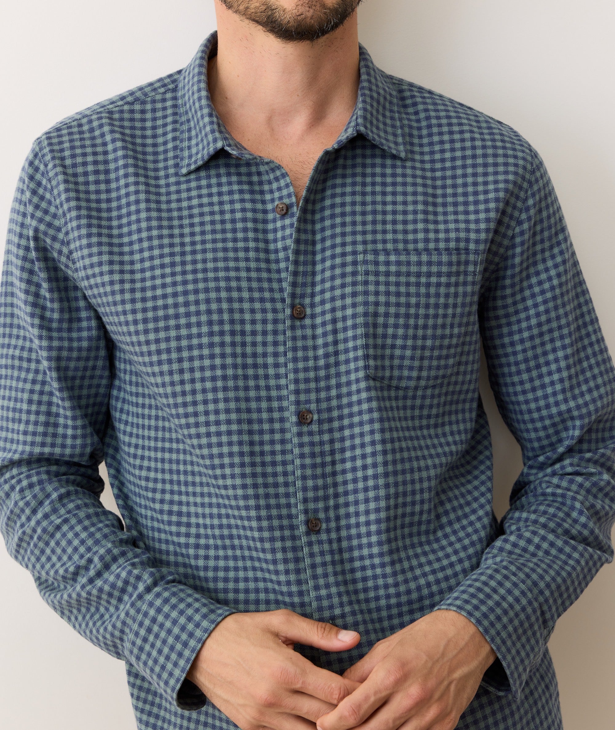 Stretch Selvage Long Sleeve Shirt