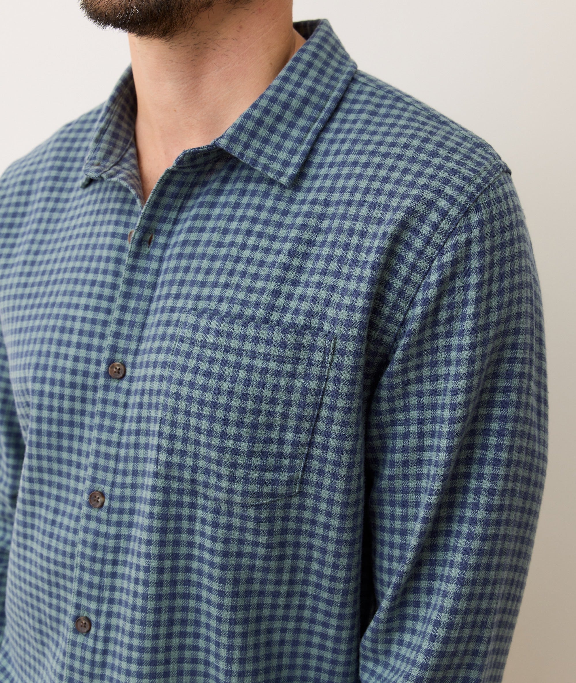 Stretch Selvage Long Sleeve Shirt