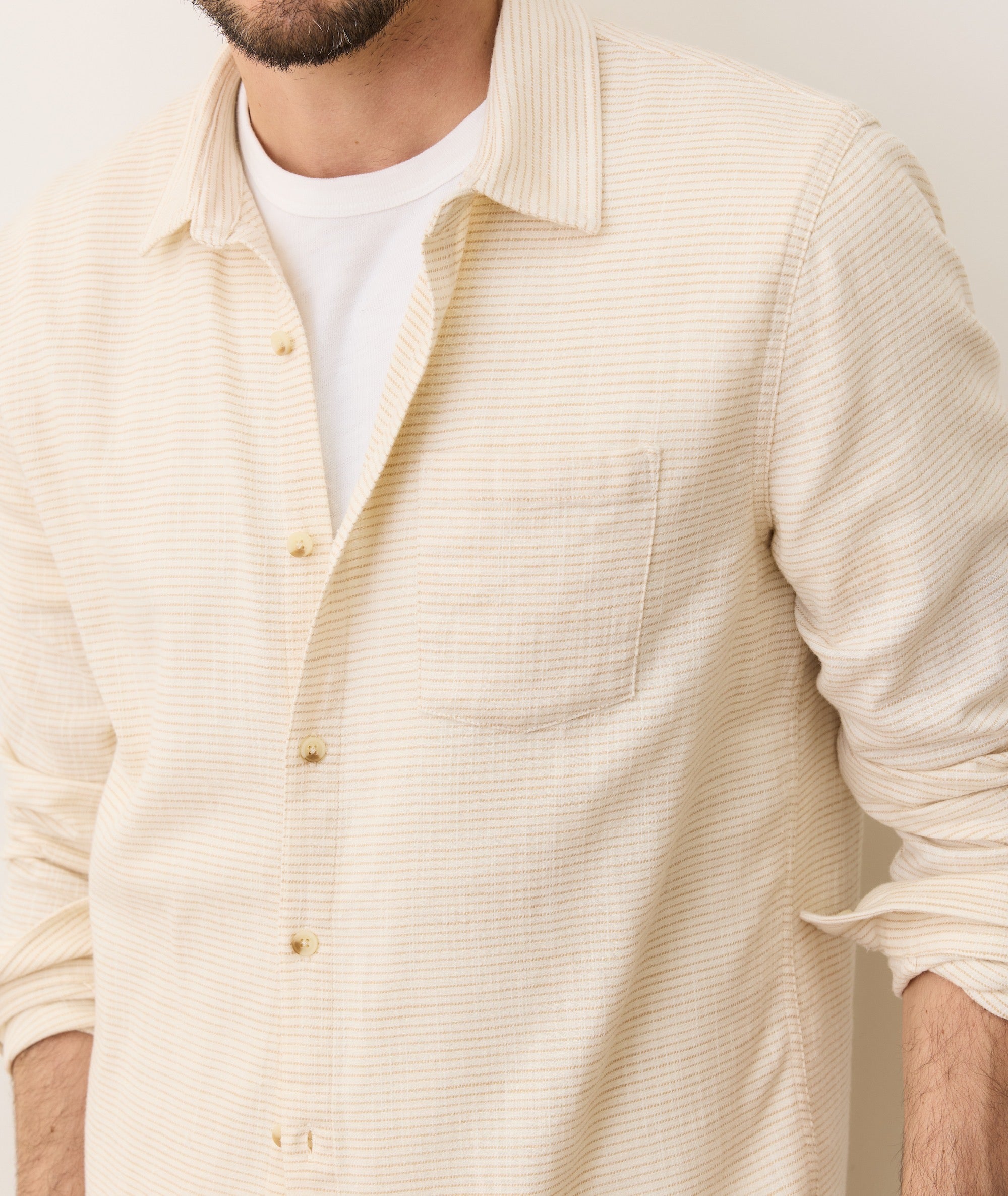 Stretch Selvage Long Sleeve Shirt