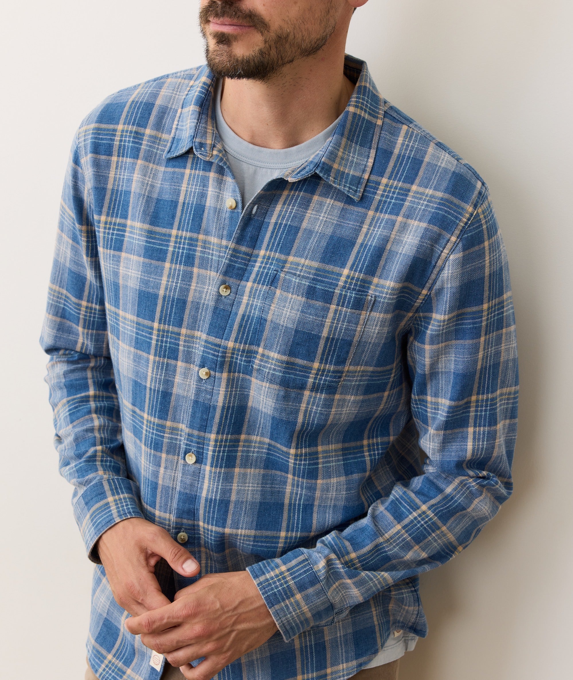 Stretch Selvage Long Sleeve Shirt