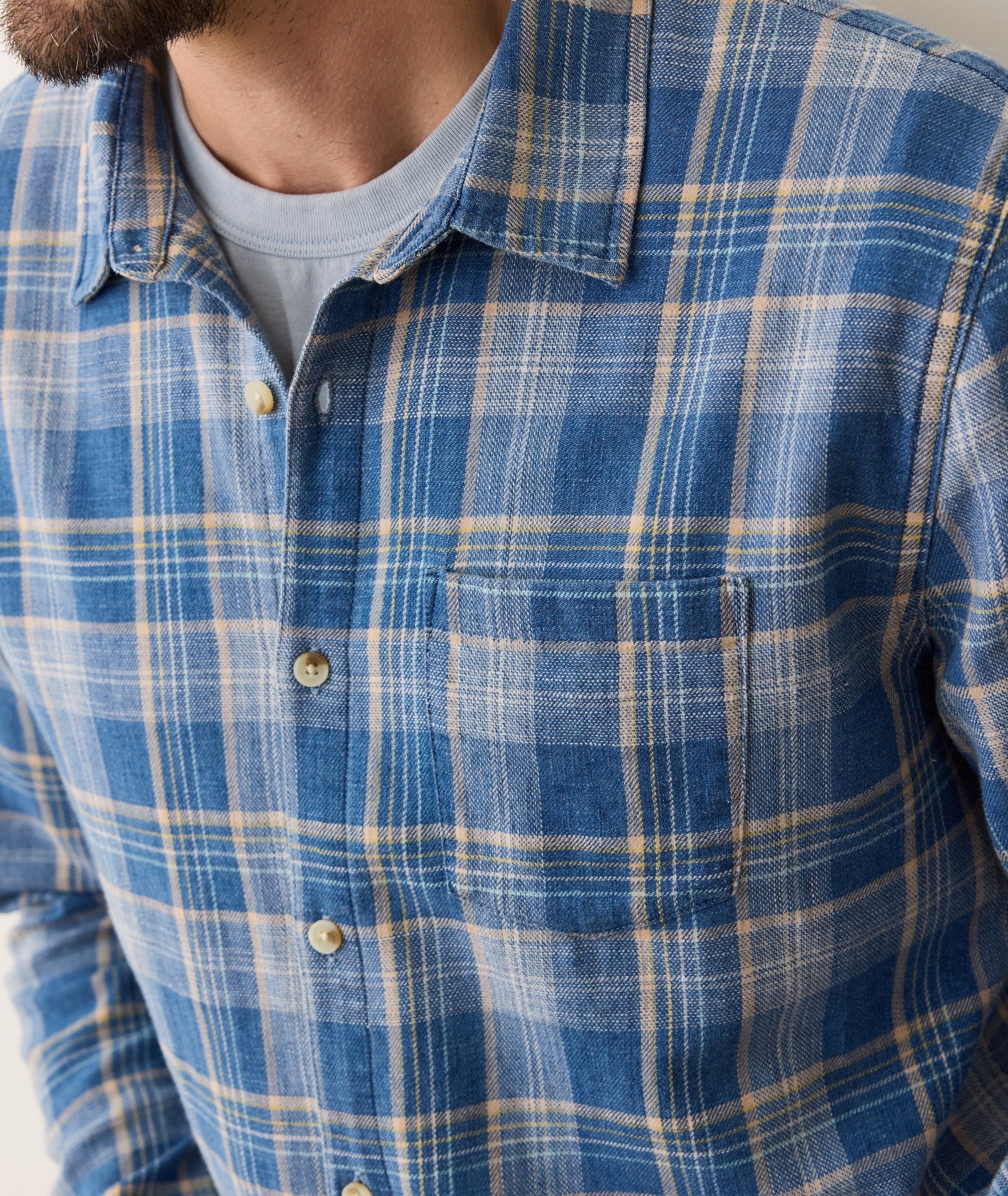 Stretch Selvage Long Sleeve Shirt