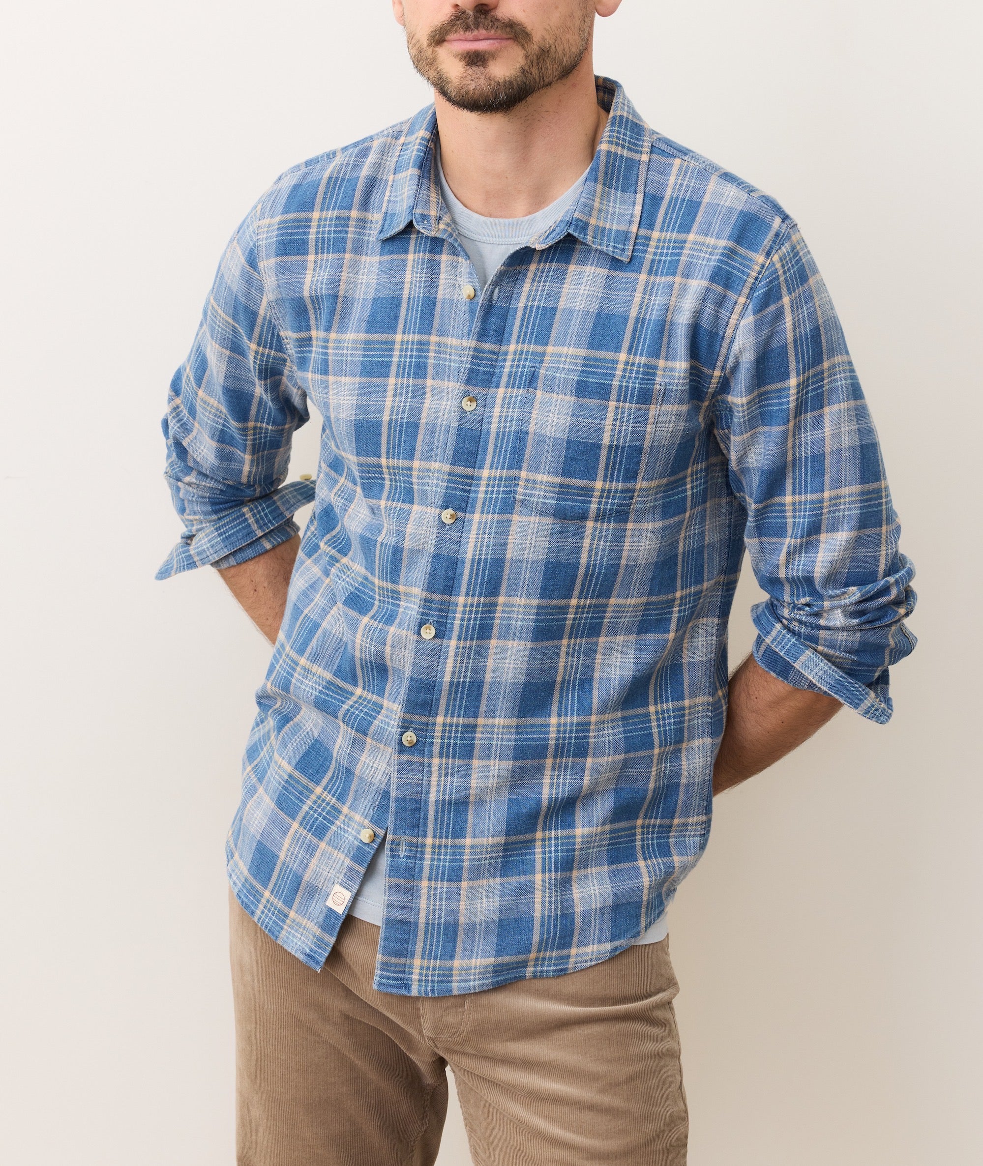 Stretch Selvage Long Sleeve Shirt