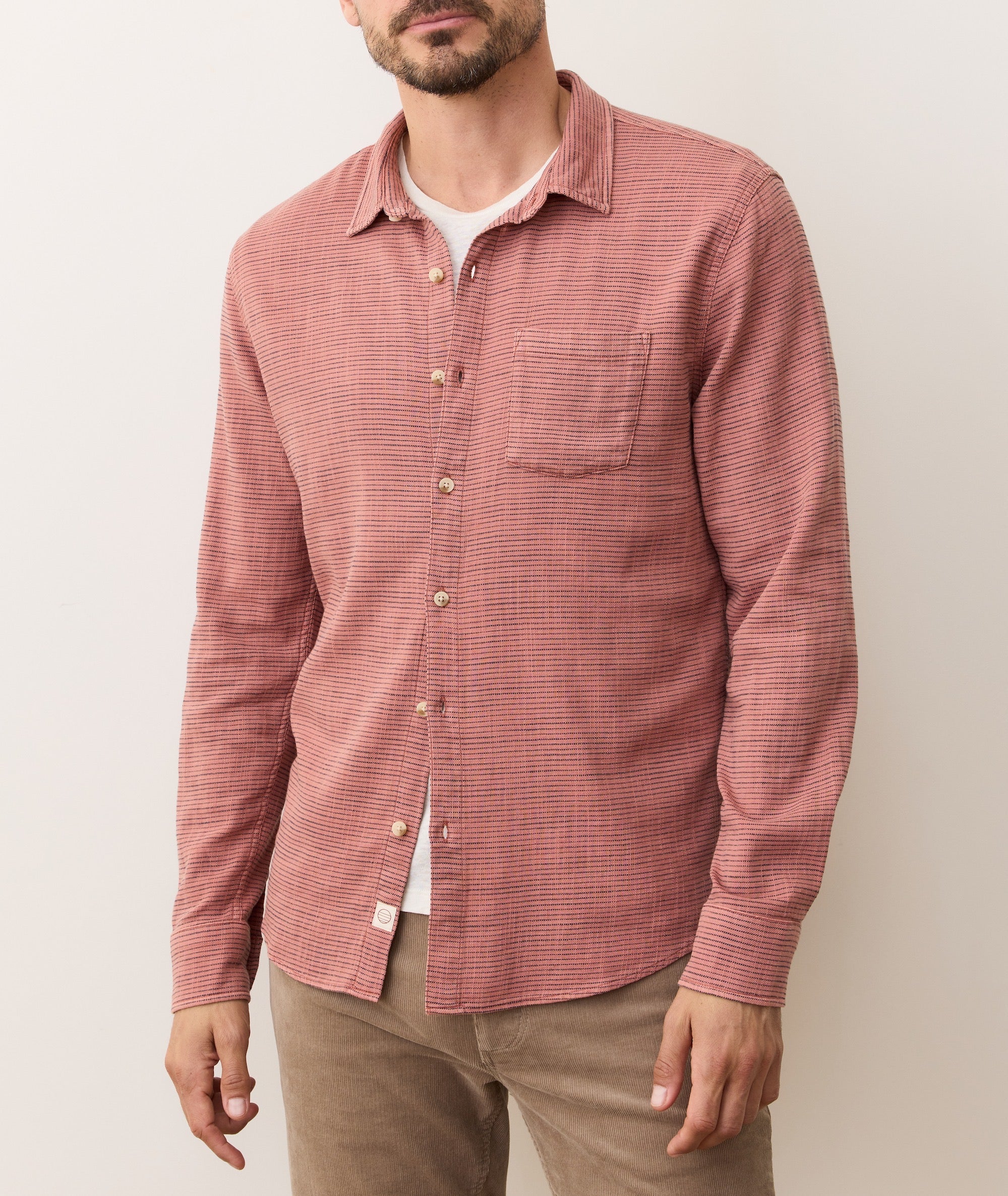 Stretch Selvage Long Sleeve Shirt