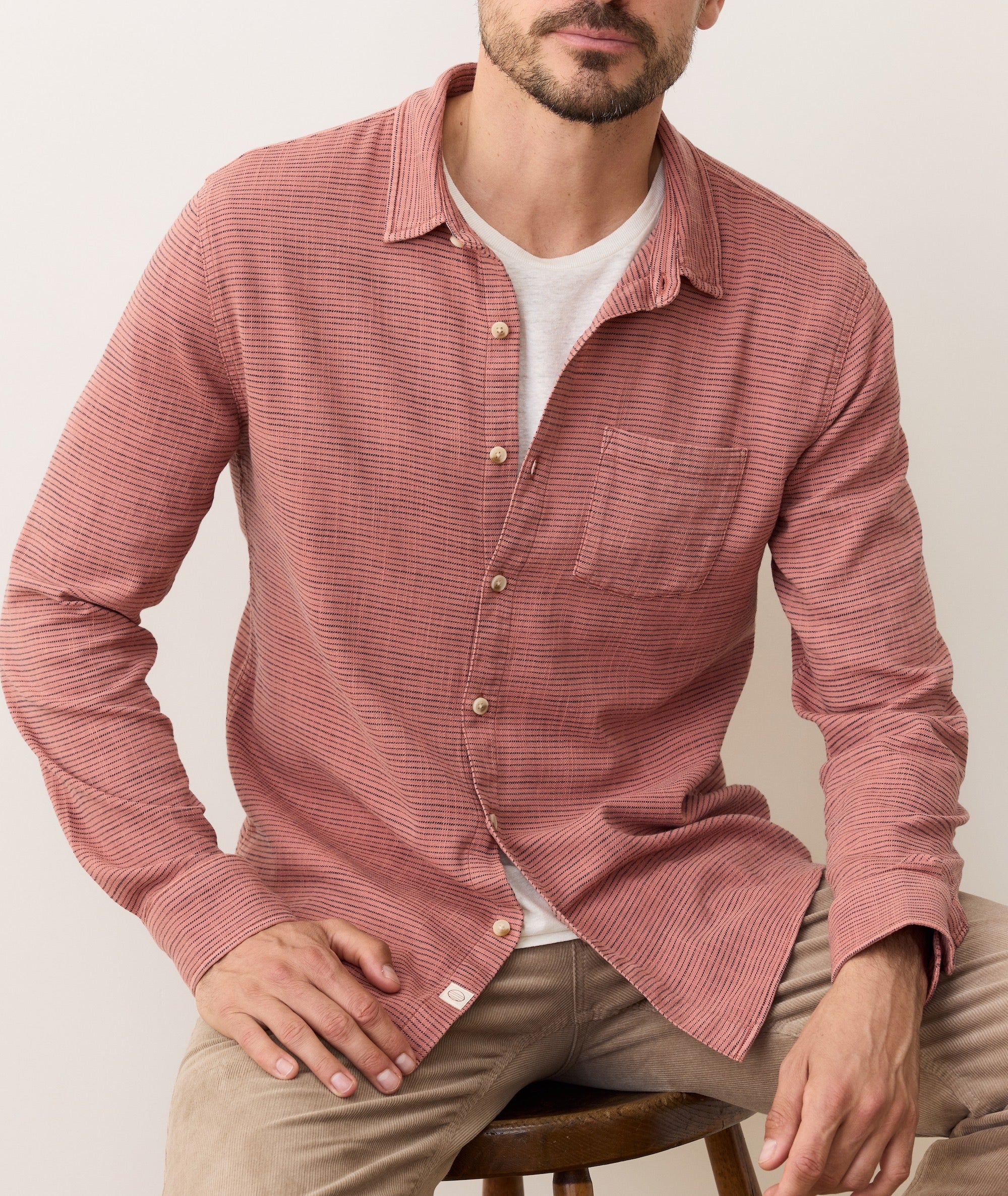Stretch Selvage Long Sleeve Shirt