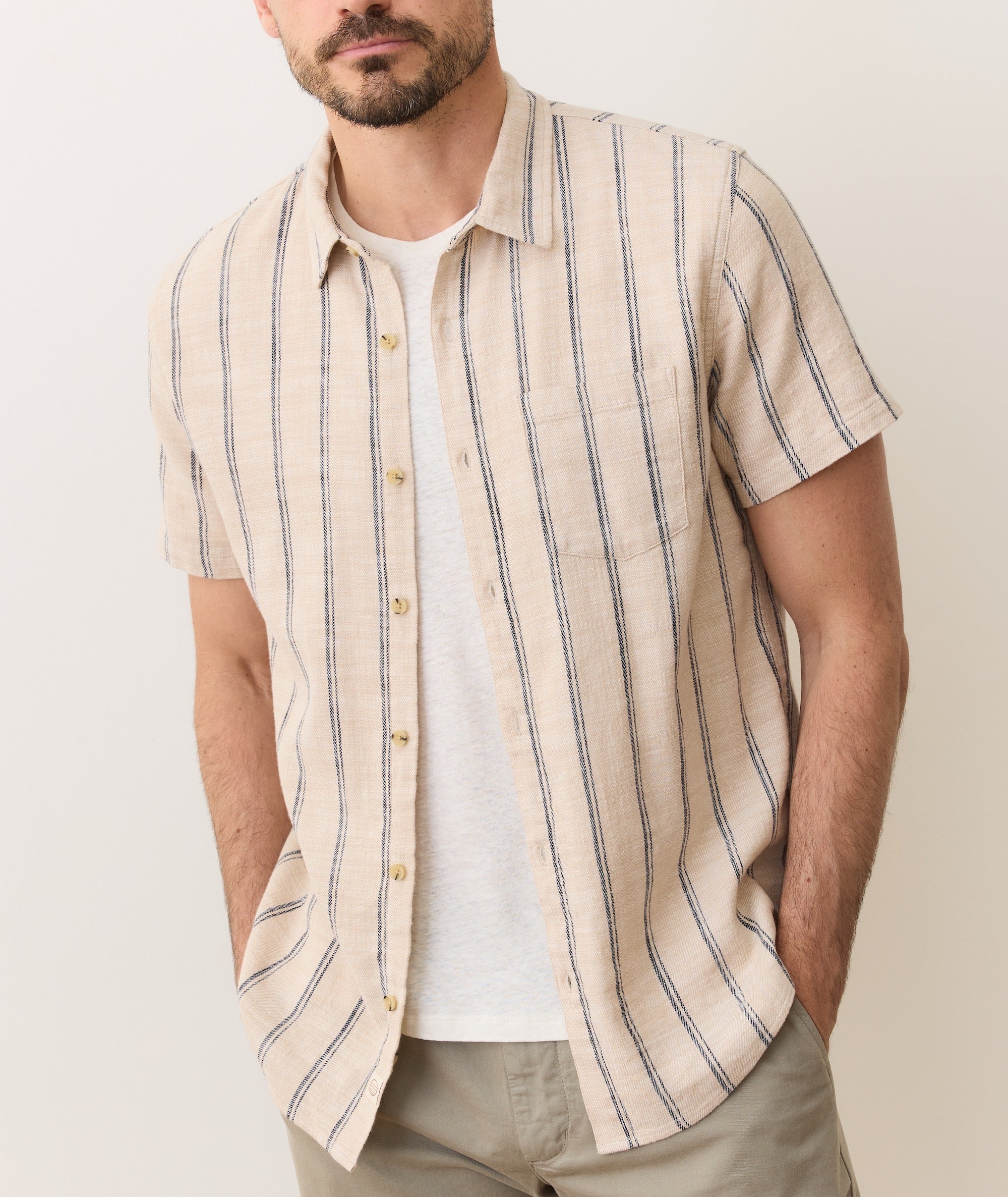 Stretch Selvage Short Sleeve Shirt