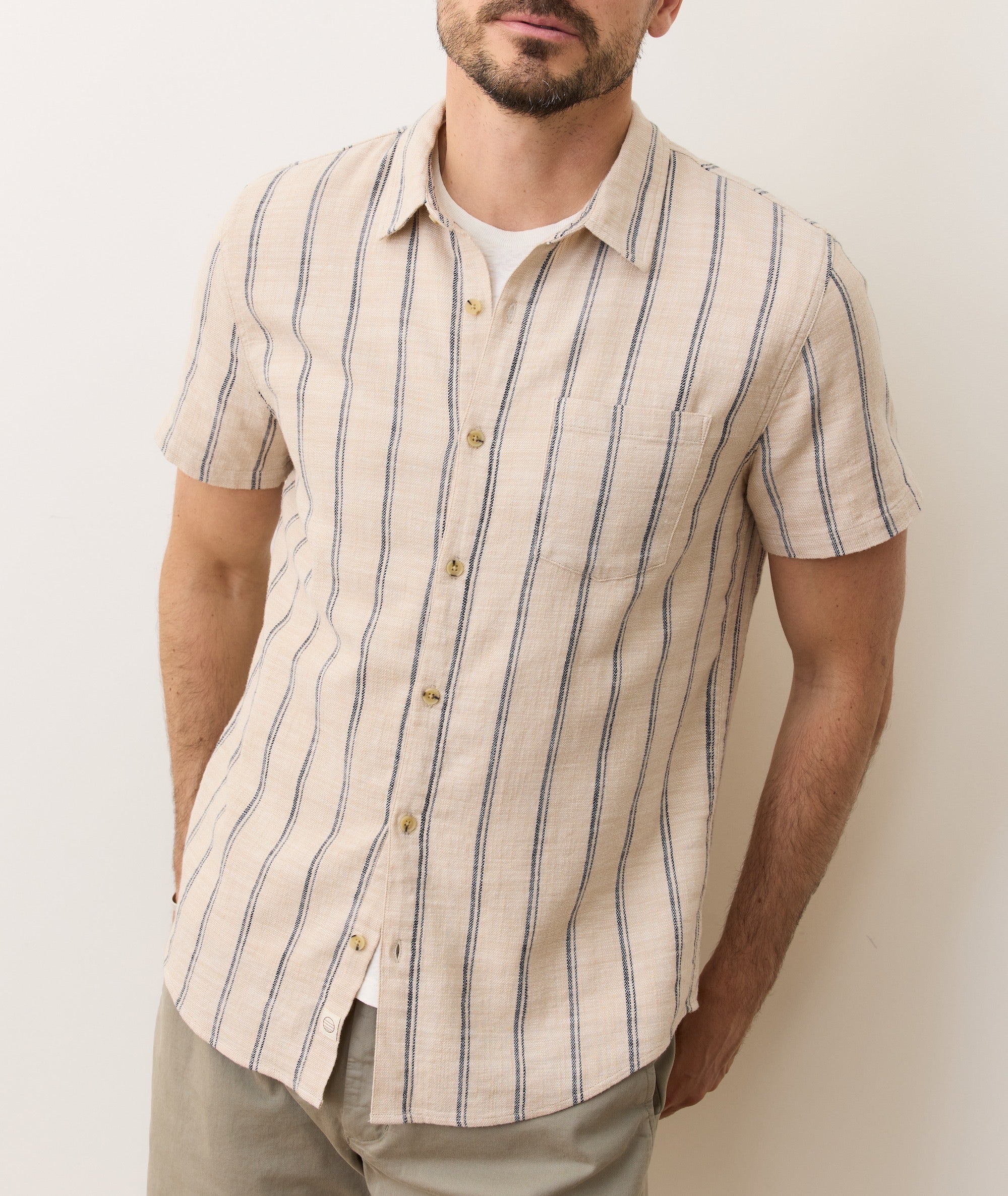 Stretch Selvage Short Sleeve Shirt