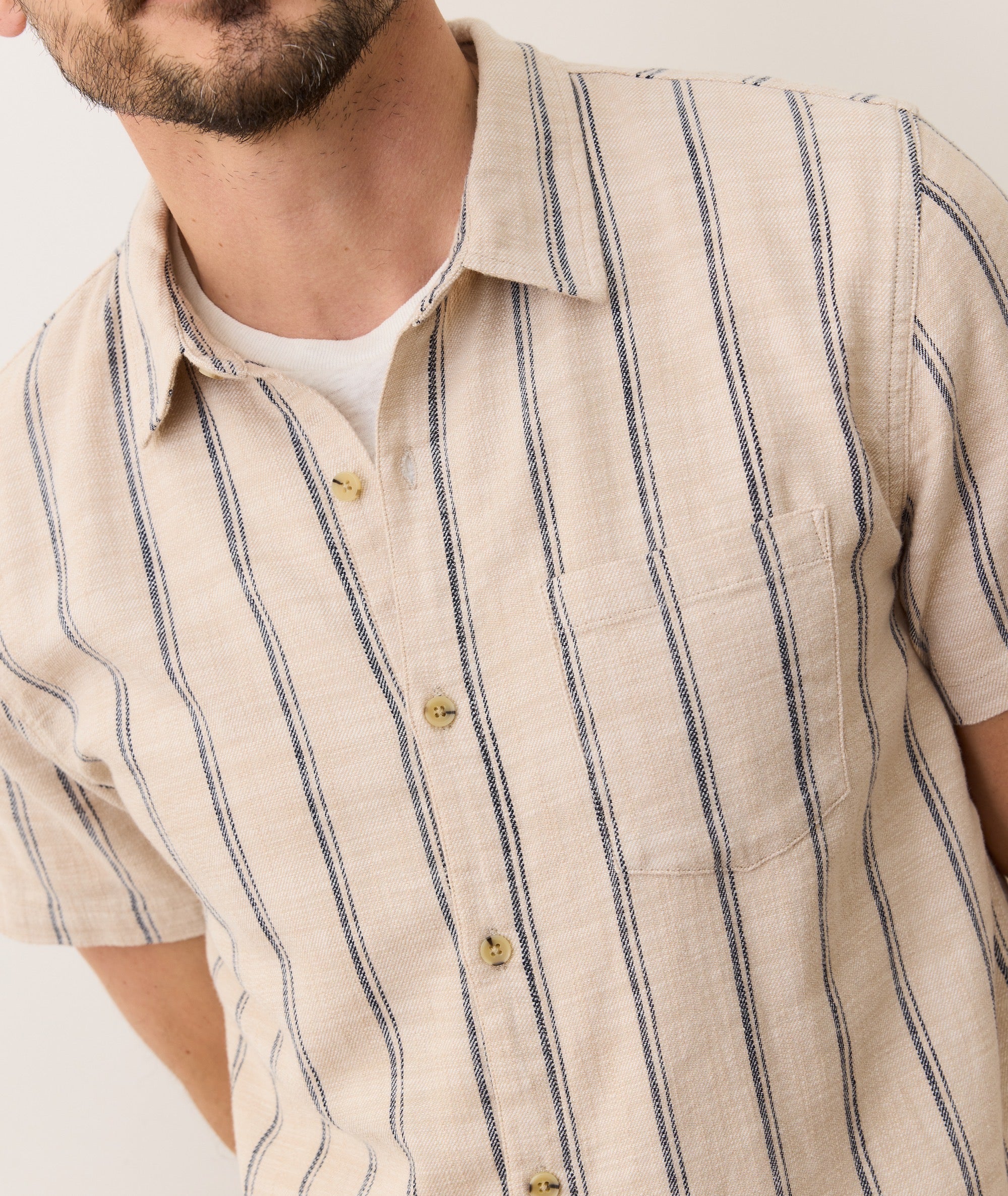 Stretch Selvage Short Sleeve Shirt