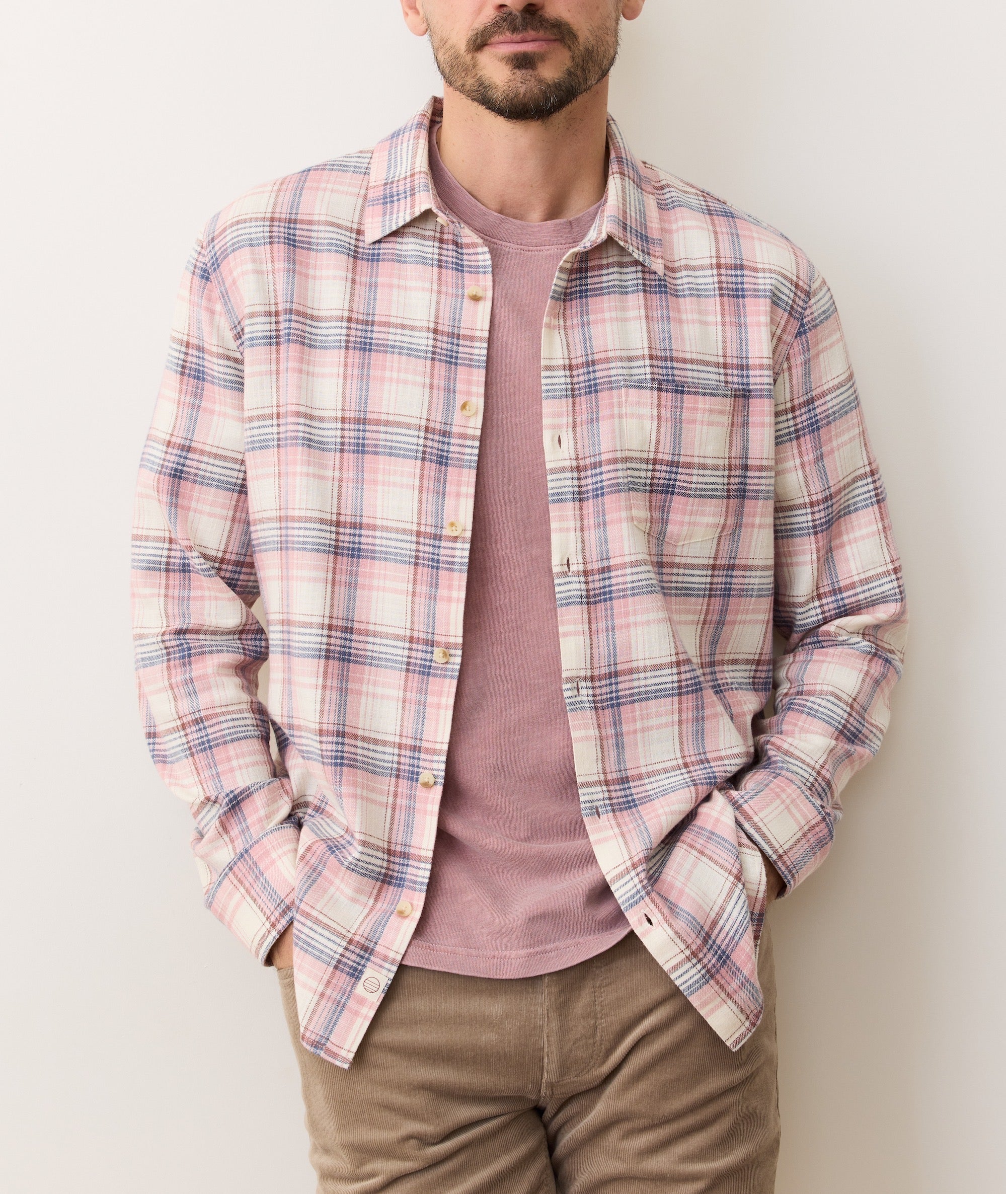 Stretch Selvage Long Sleeve Shirt
