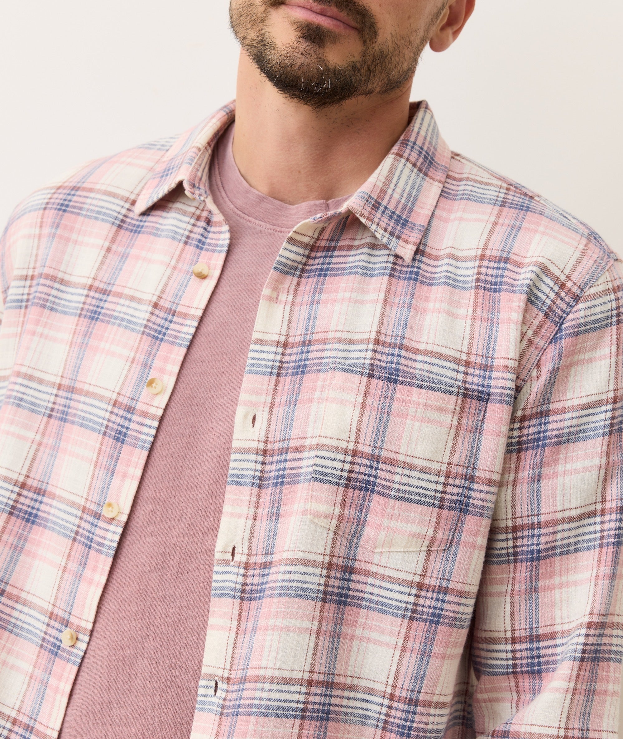 Stretch Selvage Long Sleeve Shirt