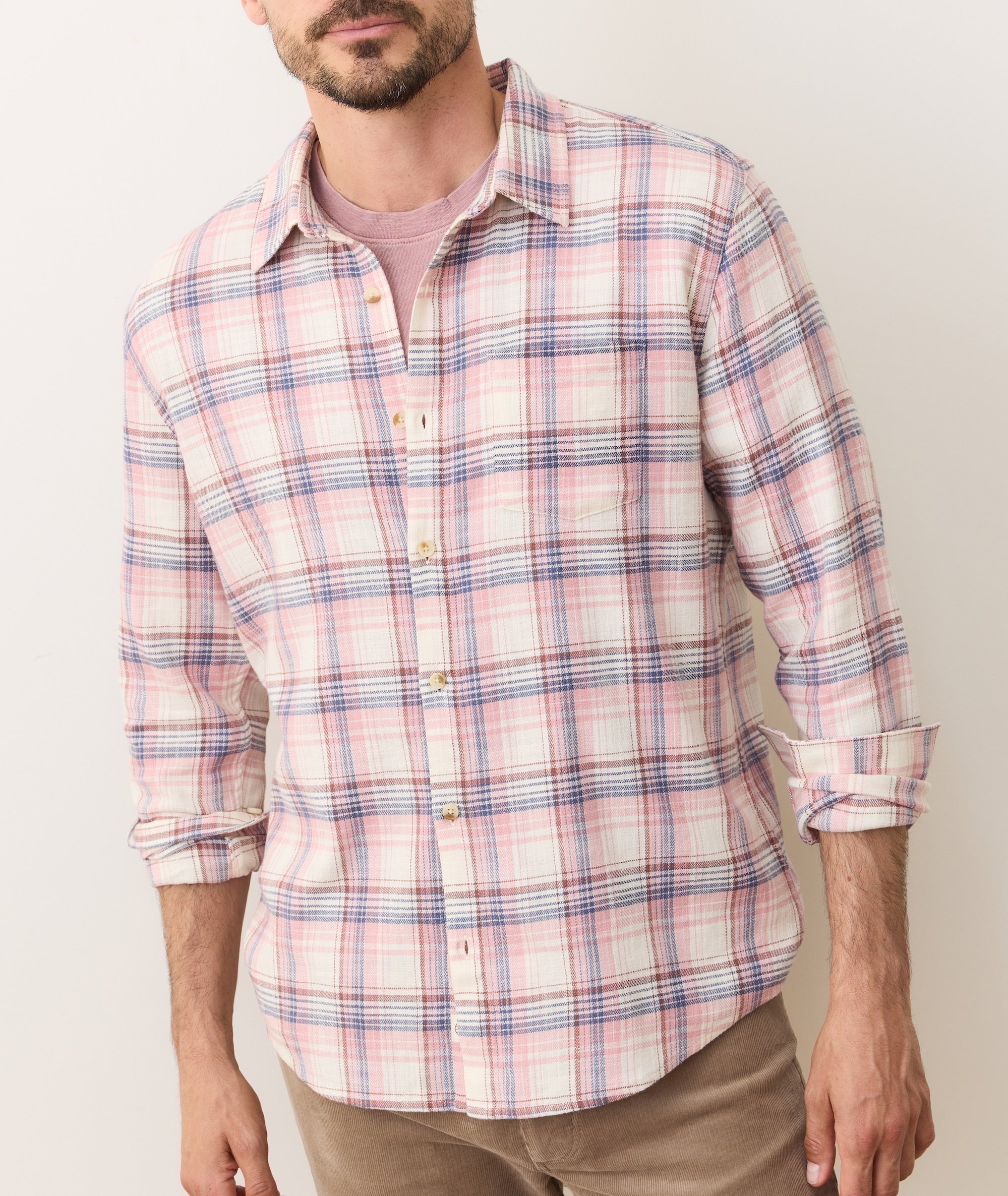 Stretch Selvage Long Sleeve Shirt