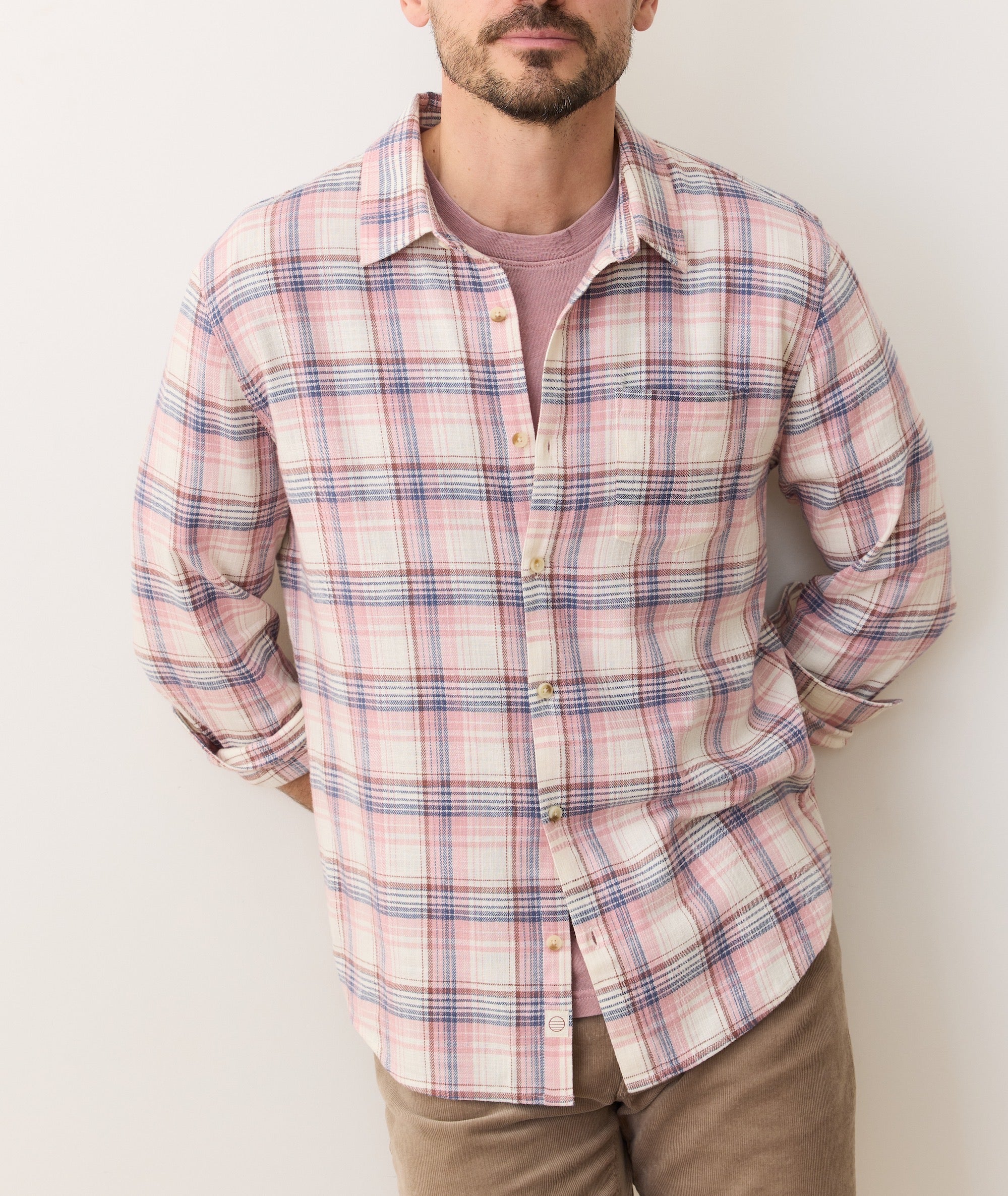 Stretch Selvage Long Sleeve Shirt