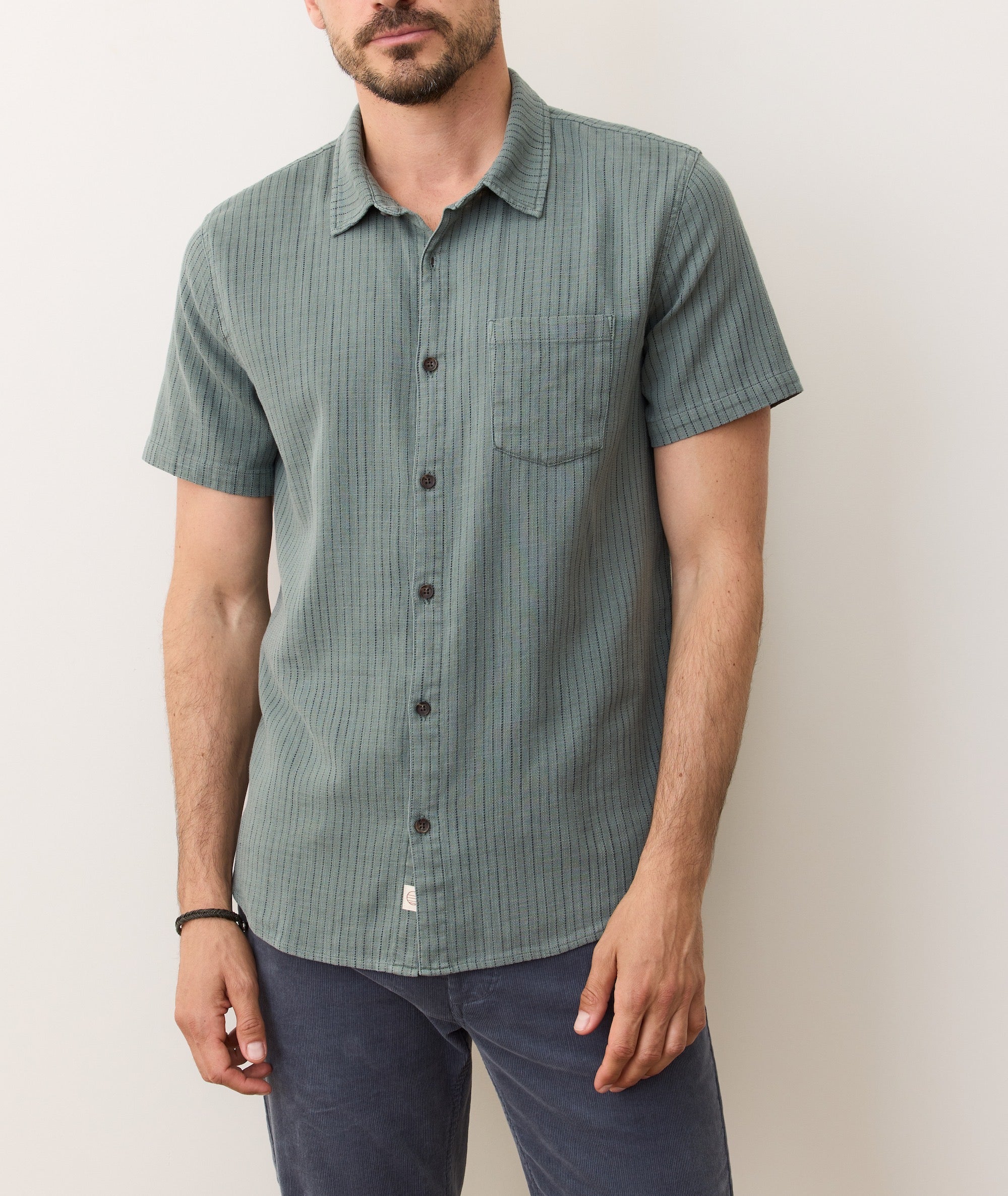 Stretch Selvage Short Sleeve Shirt